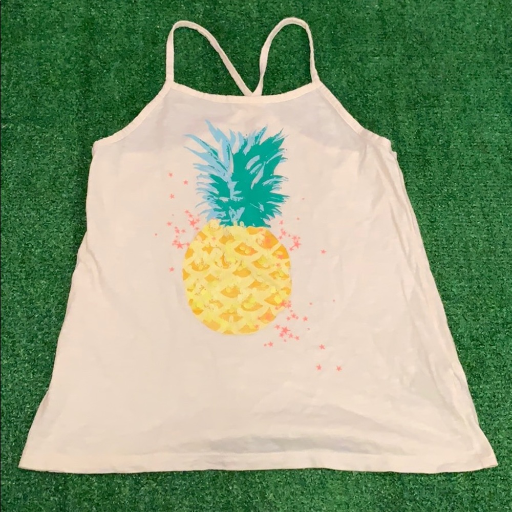 Cream pineapple tank top